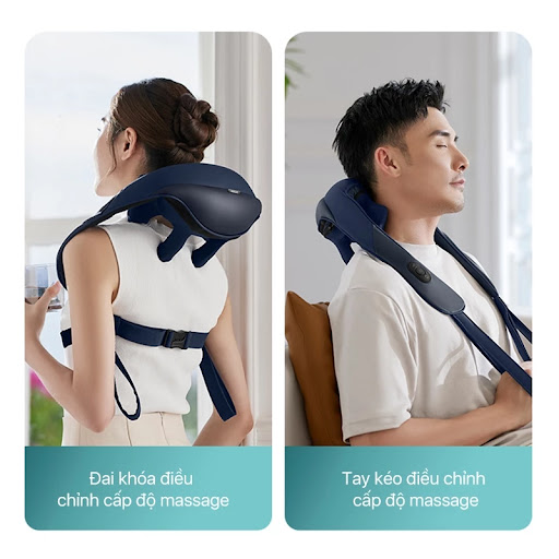 Máy Massage Cổ Vai Gáy PHILIPS 3522-mô phỏng massage như các đầu ngón tay,6 điểm tiếp xúc ôm sát vùng vai cổ