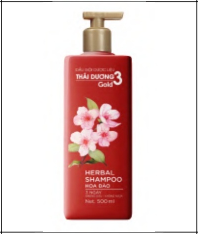 Dầu gội Thái Dương 3 Gold Hoa Đào 500ml