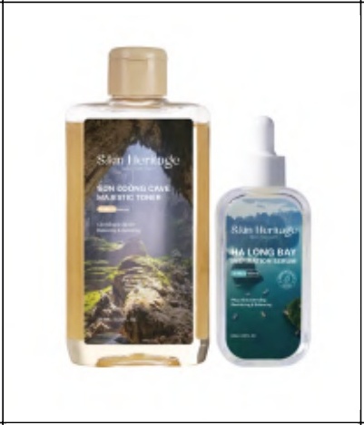 COMBO Sản Phẩm Chuyên Cấp Âm, Phục Hồi & Cân Bằng Da SKIN HERITAGE Serum Ha Long 50ml và Toner Sơn Đoòng 273ml