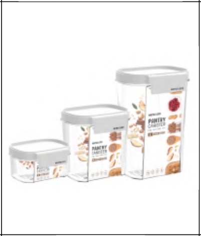 Bộ 3 Hộp thực phẩm khô (500-
1000-1600ml), DUY TÂN, nhựa
PP, PET bảo quản thực phẩm
khô chồng xếp tiện lợi