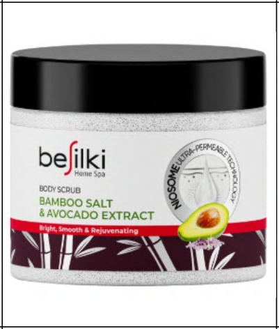 Tẩy da chết Body Muối Tre &
Chiết Xuất Bơ BESILKI 3in1
sáng mịn, trẻ hóa da 350g