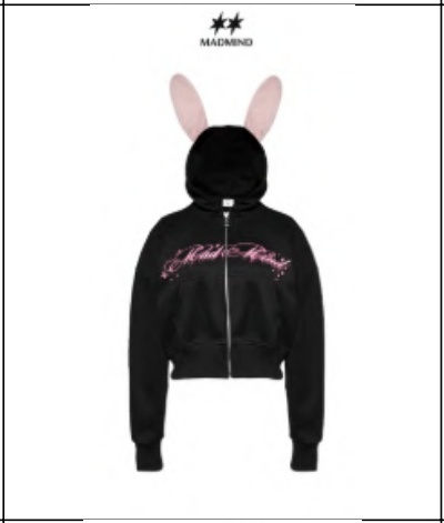 Áo Khoác Nữ Tay Dài Form Baby Họa Tiết Tai Thỏ Miffy Hoodie Zip Khóa Kéo MADMIND
Phân loại: Màu Đen/ Xám